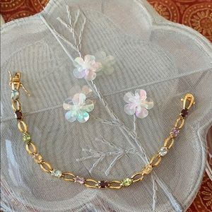 925 Fas bracelet with different colors stones